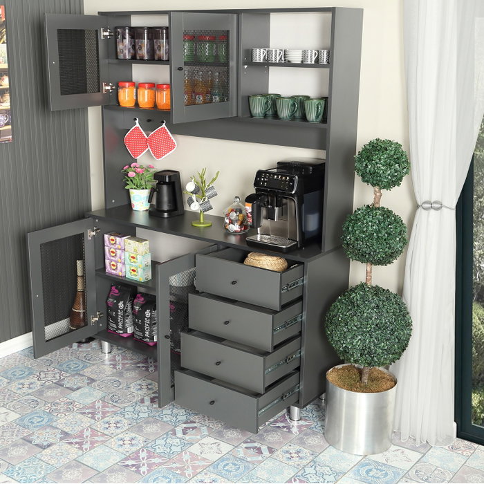 Hanah Home Armario Multiusos Grano 140 - Anthracite